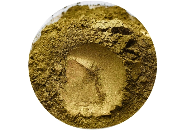 Rico en polvo de pigmento de bronce de oro pálido